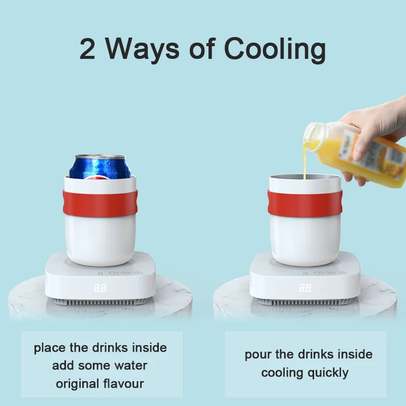 Smart Cup Cooler 2 in 1 Office Home Coffee Tea Drinks Mug Warmer Heating and Cooling Beverage Plate For Water Milk Beer Cocoa