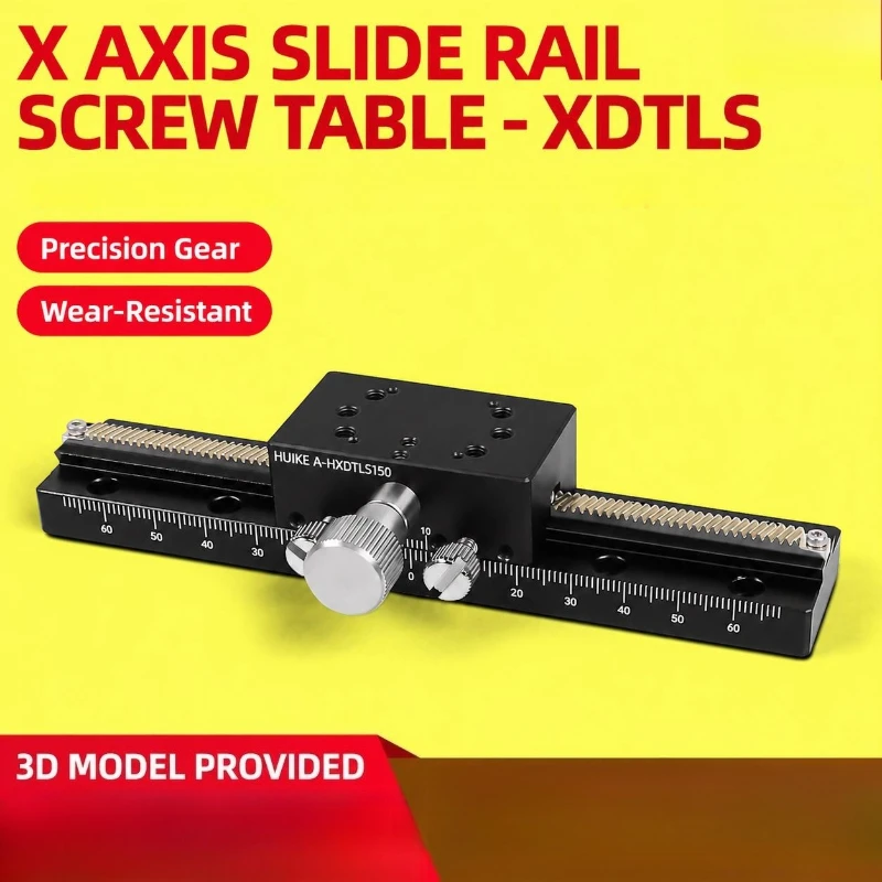 X Axis Dovetail Slide High Precision Rack Pinion Optical Adjustment Stage XDTLS80/100/150/200