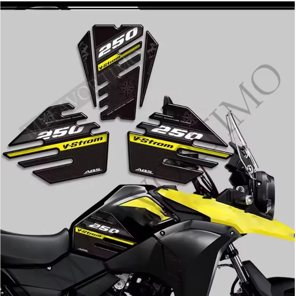 

Для Suzuki V-STROM VSTROM V STROM DL 250 SX 250SX Adventure Tank Pad Защитные ручки Наклейки Наклейки Газ Топливо Мазут Комплект Колено