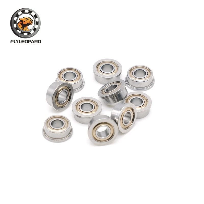 F695ZZ Flange Bearing 5x13x4 mm ABEC-7 ( 10 PCS ) Flanged F695 Z Z Ball Bearings F619/5ZZ