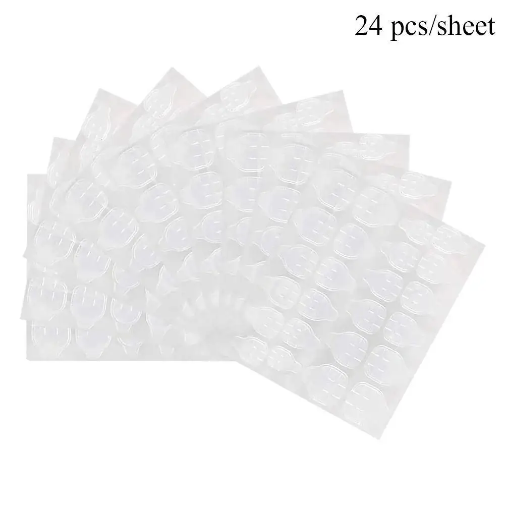 24-600PCS Double Sided Glue Nail Sticker Adhesive Tabs Waterproof Breathable Fake Nail Glue Stickers Jelly False Nails Tips