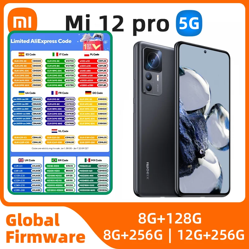 Xiaomi 12 Pro Android  Snapdragon8 Gen1 6.73inch Screen 120W Fast Charger 50MP Triple Cameras used phone