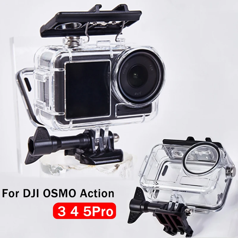 50M Waterproof Housing Case For DJI OSMO Action 3 4 5 Pro Camera Underwater Diving Housing Cover High Strength Protector Case