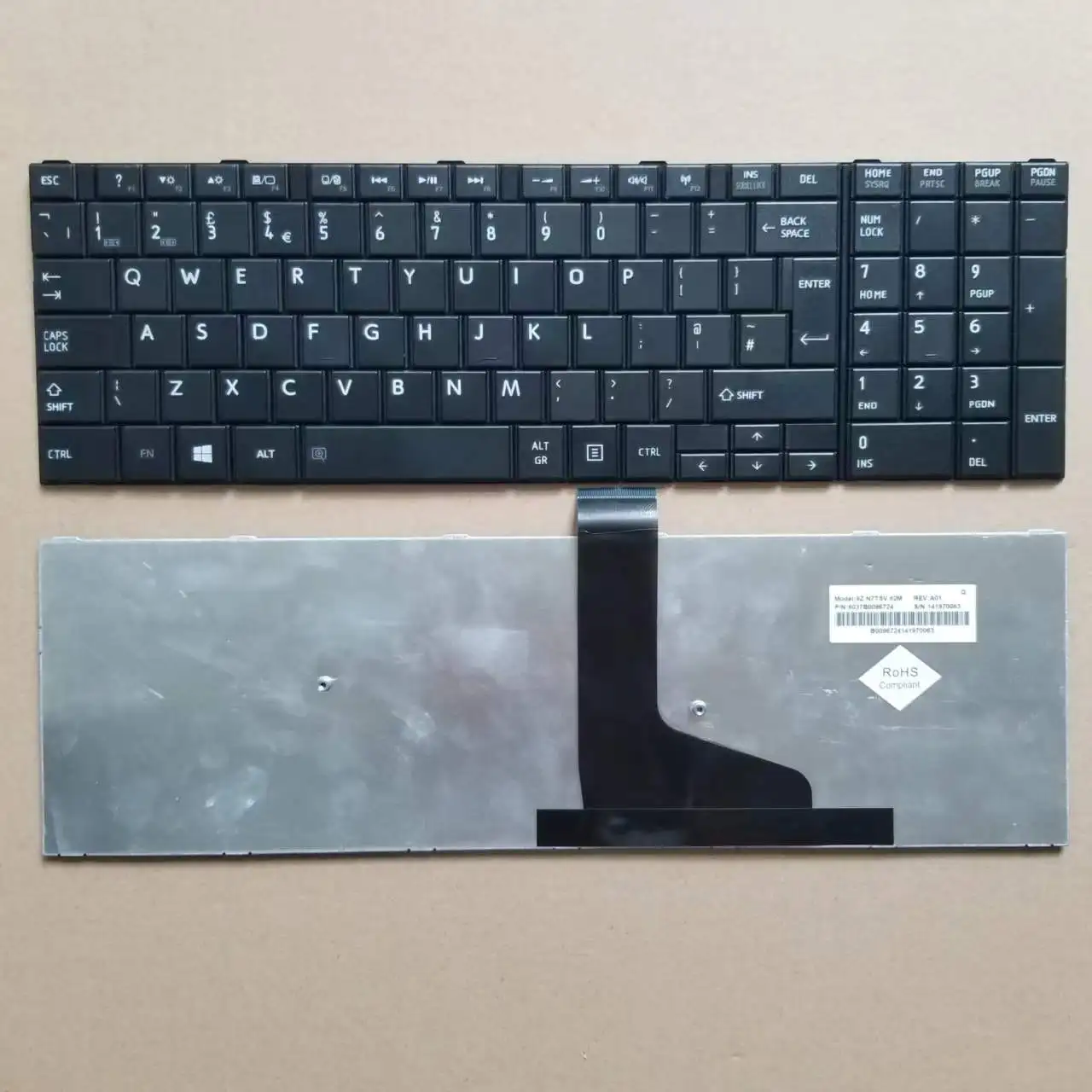 

Keyboard For Toshiba Satellite S50 S55 S50d S50-a S50d-a S50t s50t-a Series UK Black 9Z.N7TSV.62M 6037B0096724