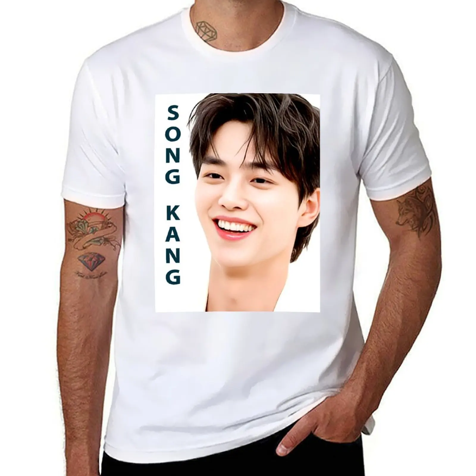

SONG KANG T-Shirt man t shirt heavy cotton man t shirts cotton T-Shirt