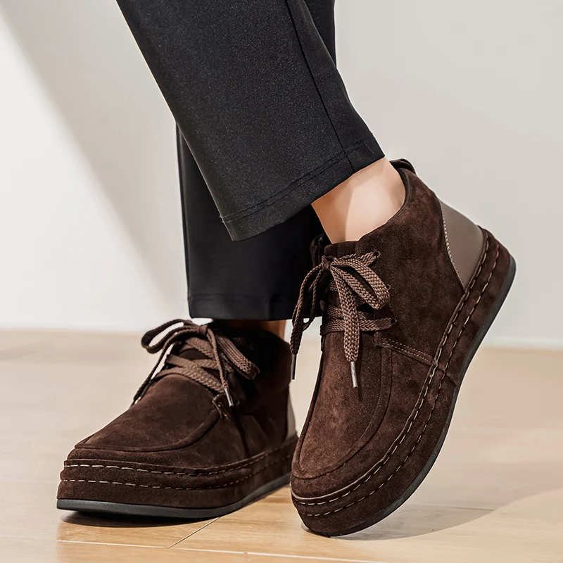 Высокие удобные мужские кроссовки, осень 2024, новая мужская повседневная обувь, модные легкие дышащие мужские ботильоны хорошего качества