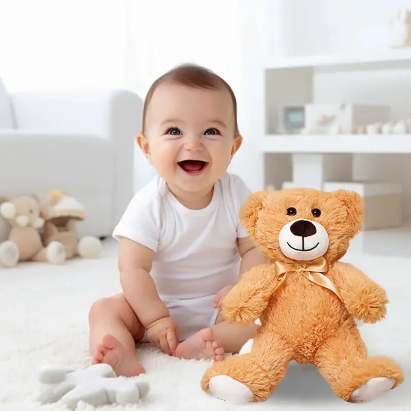 

Плюшевая кукла-медведь, милая мультяшная модель медведя, мягкая плюшевая кукла с животными для дома, спальни, детской, гостиной, кабинета, полки