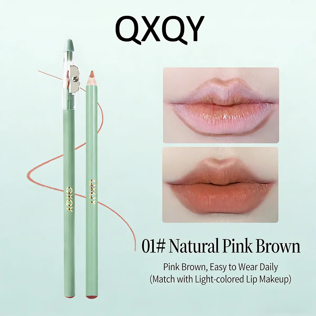 QXQY Matte Lipliner Pencil Waterproof Plumping Stain Lipstick Natural Nude Pink Lip Liner Pro Outline The Lips Contour Makeup