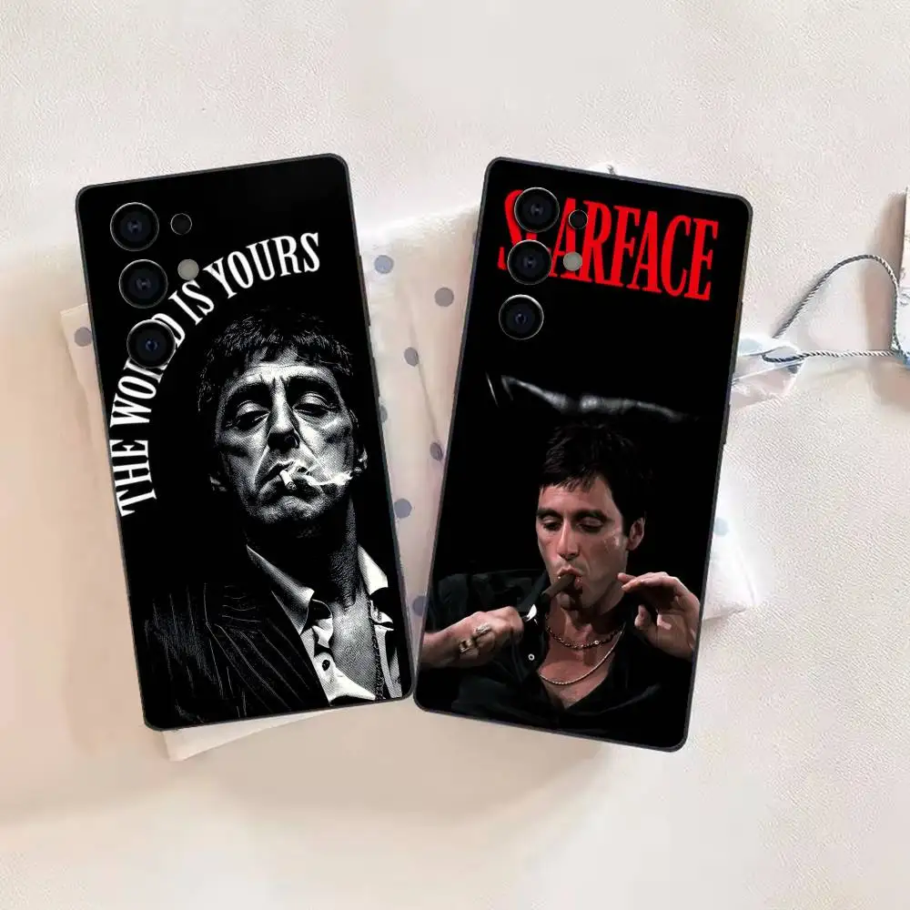 The World Is Yours S-Scarfaces Phone Case For Samsung S26,25,24,21,22,21,20,10,9,8,7,6,5,Ultra,Plus,Fe,Lite Black Shell