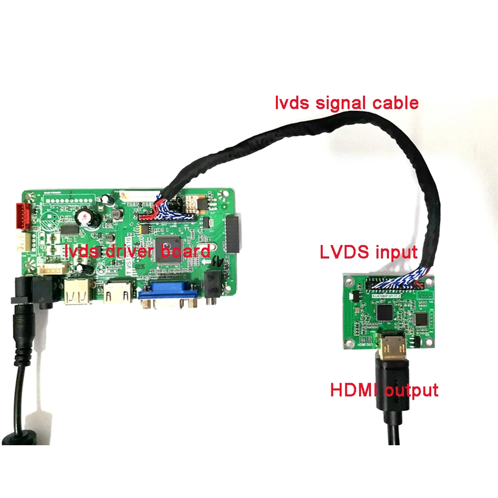 LVDS to HDMI adapter board LVDS dual 8 input to HDMI output Support multiple resolutions S.LH1080P.AUDIO.V20