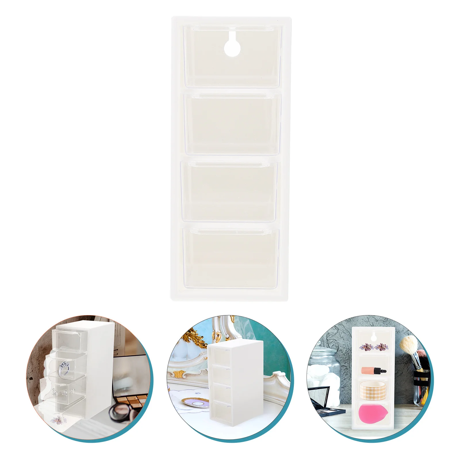 

Multi Layer Storage Box Waterproof Fresh Color Desktop Organizer for Cosmetics Jewelry Keys Home Office Dormitory Supply