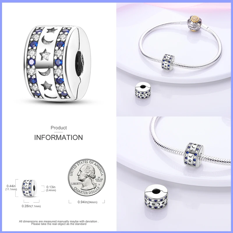 Nadaje się do Pandora oryginalna bransoletka 925 sterling silver okrągła klamra lśniące koraliki kolor utlenianie DIY biżuteria akcesoria