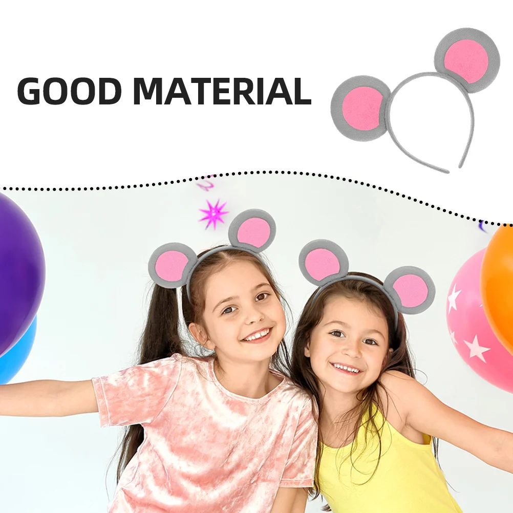 Bandeaux oreilles d'animaux, 4 pièces, oreilles d'ours de souris mignonnes, accessoires de cheveux réglables pour fête de vacances, Cosplay pour enfants et femmes