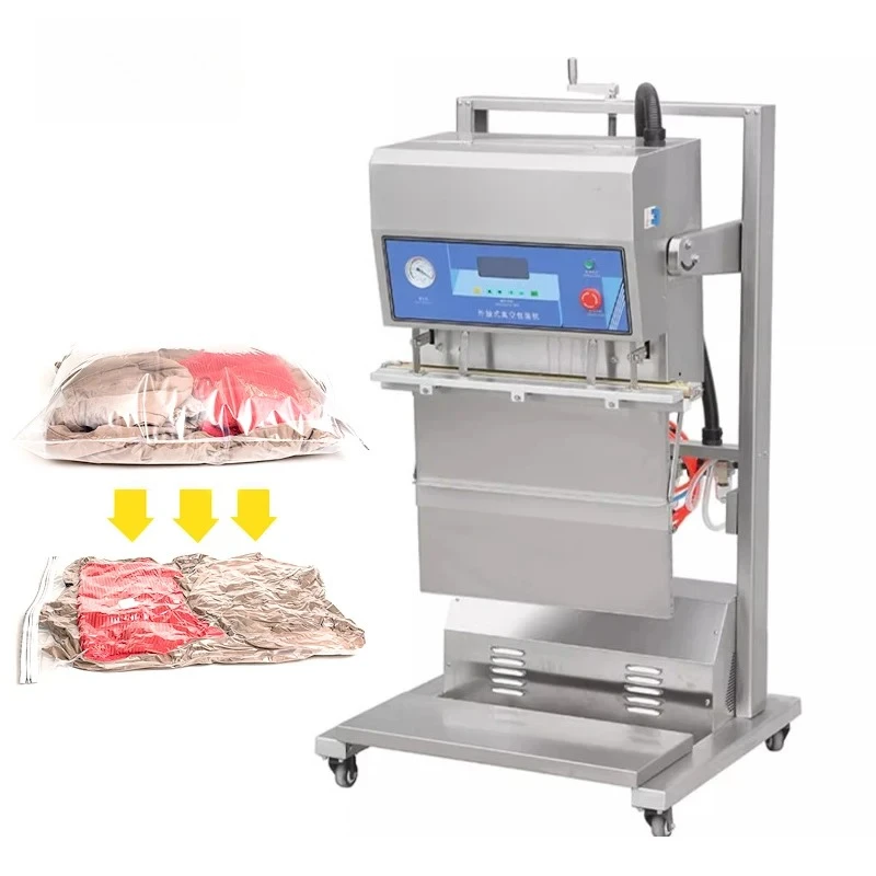 

Electric Multifunction Vertical External Vacuum Packing Machine Vacuum Sealer With Two Adjustable Angle Nozzle