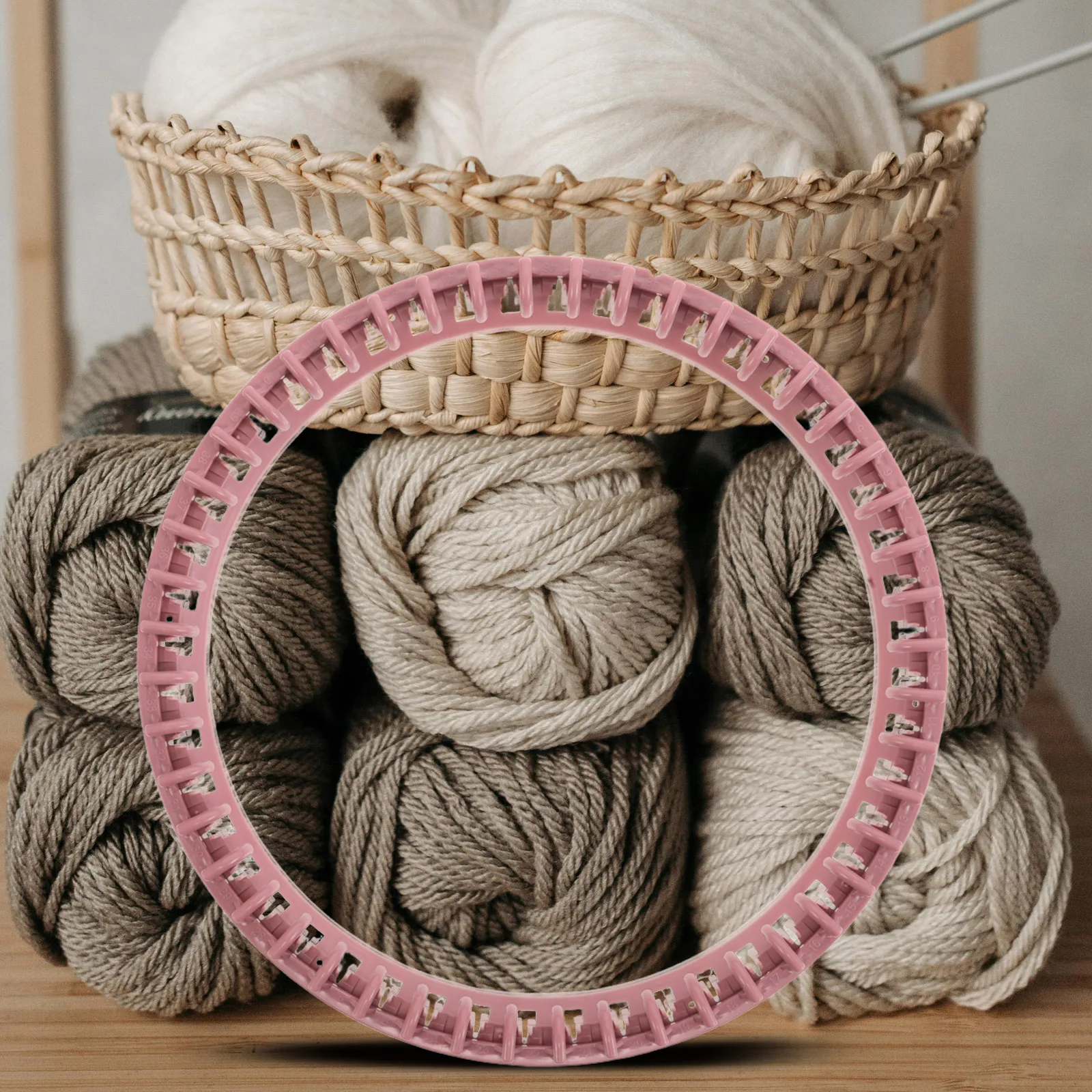 

Hand Knitting Machine Diy Crafts Loom Parts Making Handicrafts Weaving Tool Accessory Pink