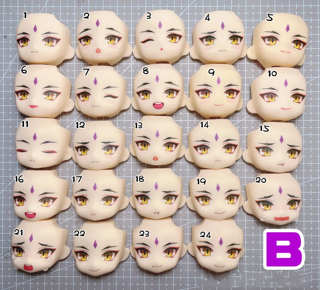 Yuri Anime Genshin Impact Xiao Handmade OB11 Water Paste Face Alternate Face Expression Game Cosplay C