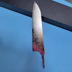 8 Inch Santoku Knife Without Handle 73 Layers Tricolour Copper Damasus Steel Sharp Chef Cleaver Slicing Japanese Kitchen Knives