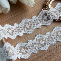 2 Yard Off White Lace For Needlework DIY lace And Embroidered Trims For Sewing Material Homemade Bow Hair Accessories