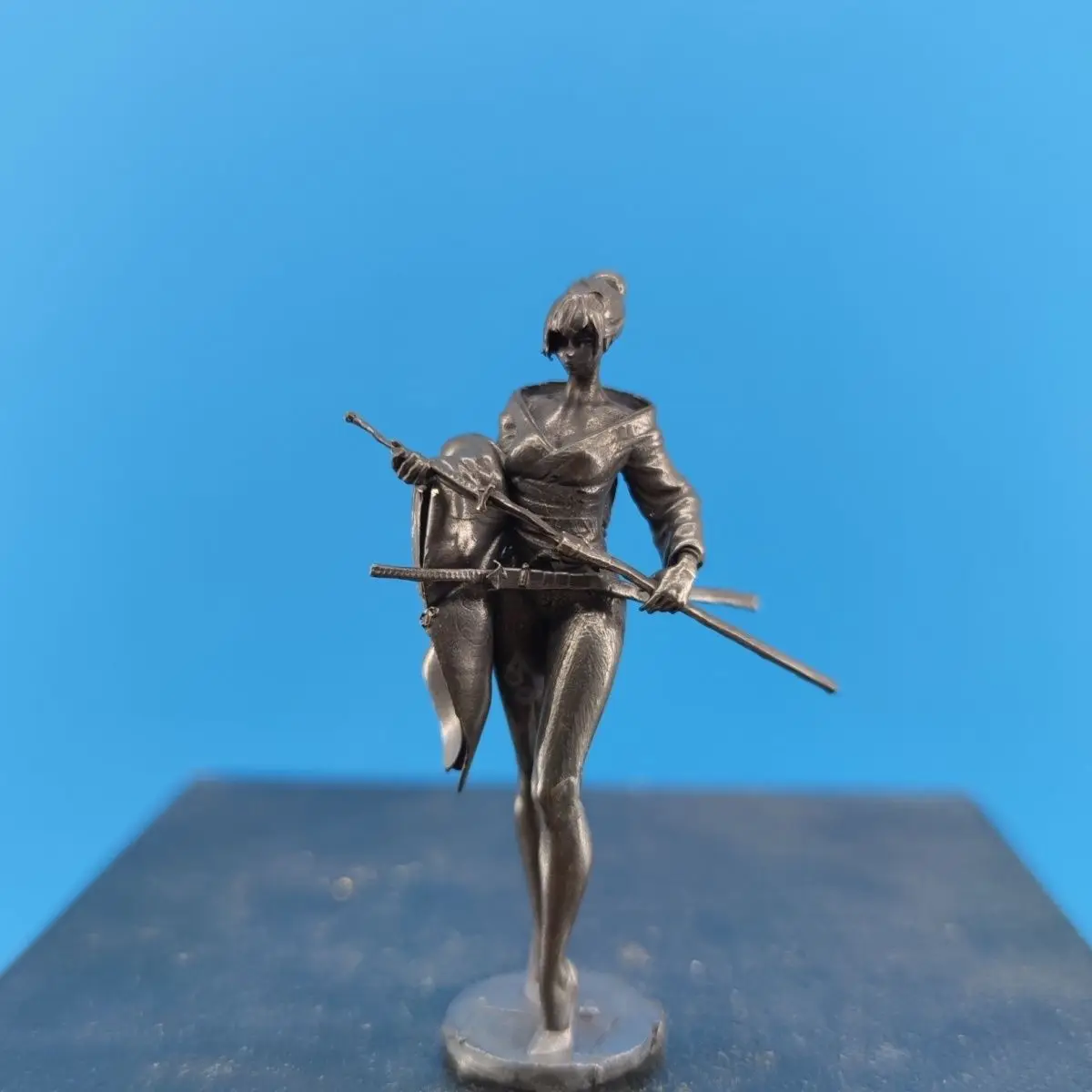 Copper Vintage Niel Ancient Costume Warrior Swordsmen High-precision Figurine Miniature Decoration Crafts