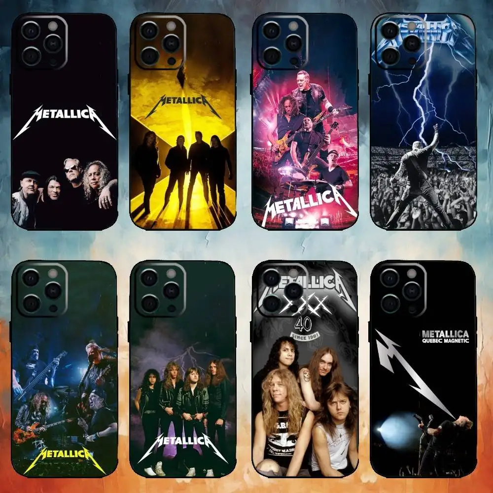 

72 S-Seasons M-Metallica Band Phone Case For iPhone17,16,15,14,13,12,11 Plus,Pro Max Soft Black Cover
