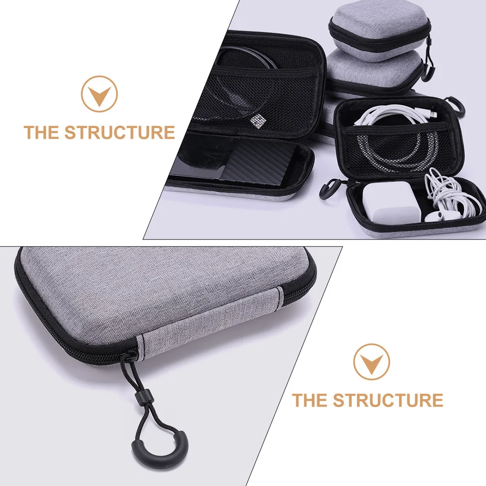 

2Pcs Sturdy Waterproof Digital Product Bag Portable Organizer for USB Cables Memory Cards Electronic Product Bag