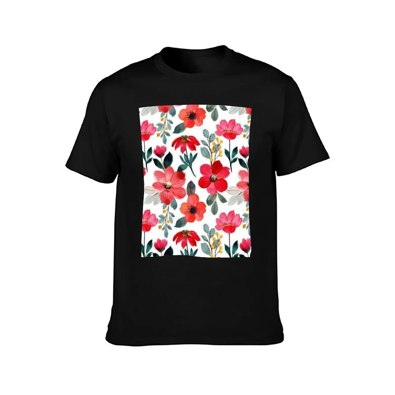 Pattern 3D flowers, Funny Shirt flowers T-Shirt Blouse summer clothes boys whites Men's t-shirt