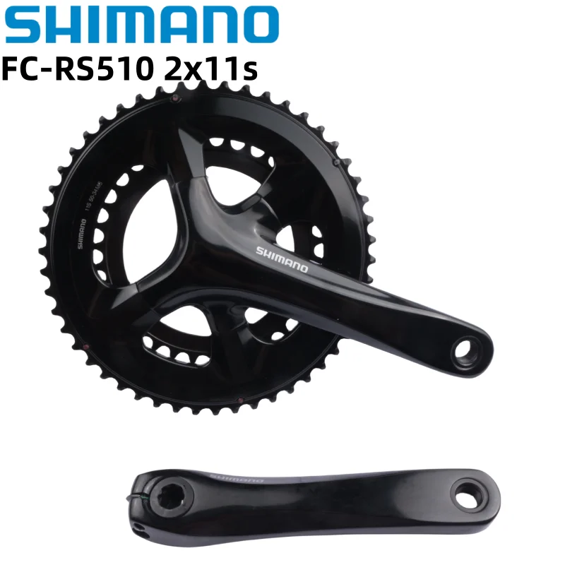 Shimano 22s RS510 Crankset 165MM 170MM 172.5MM 175MM 50-34T 2x11Speed Road Bike Chainwheel Black Crank Double Chainring