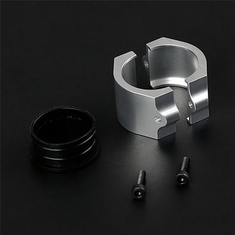 CNC Metal Resonance Tube Clamp Kit for 1/5 Hpi Rofun Baha Rovan King Motor Baja 5B 5T Rc Car Racing Toys Parts,Silver