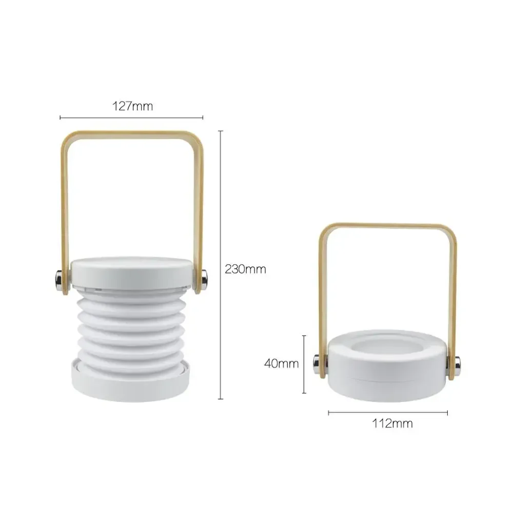 LED Foldable Table Lamp Lantern light Touch Sensor Dimmer Switch USB Rechargeable Desk Lamp For Bedside Reading Outdoor Camping