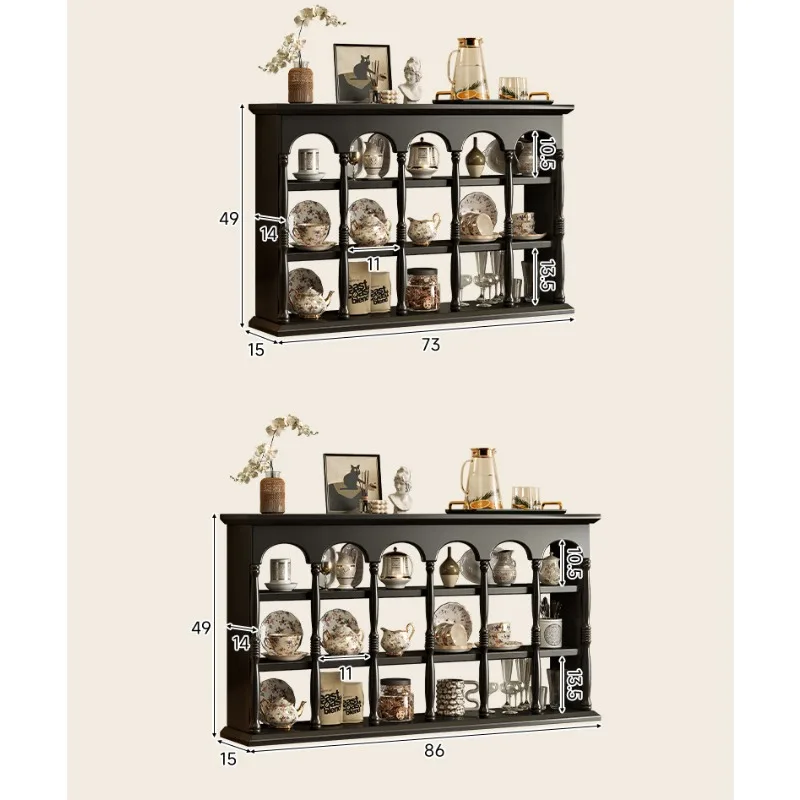 Francuski kubek, solidny drewniany uchwyt na kubek, kubek do kawy na ścianie, dekoracja ścienna, wiszący retro regał ekspozycyjny, regał do przechowywania, regał na perfumy.