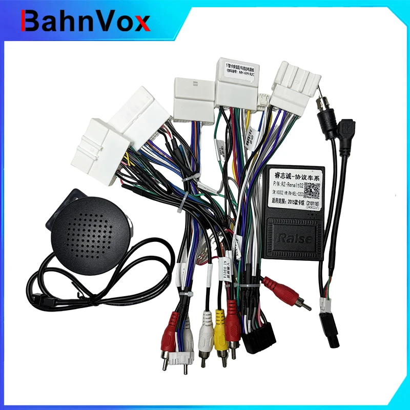 Car Radio Wire Harness Power Adapter Canbus For 2017 Renault Captur Renault Kadjar 16pin Android Stereo Video GPS ISO Cable
