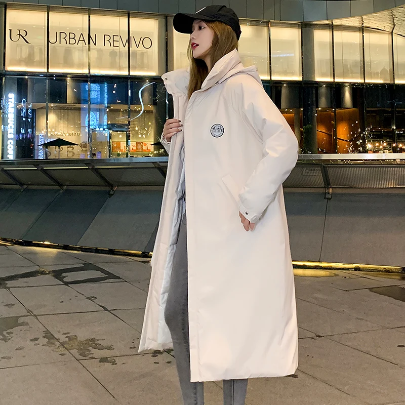 Winter Coat for Women Korean Fashion Loose Oversized Large Size Hooded Windproof Warm Long Parkas Luxury Cotton Jacket Y2k Coat