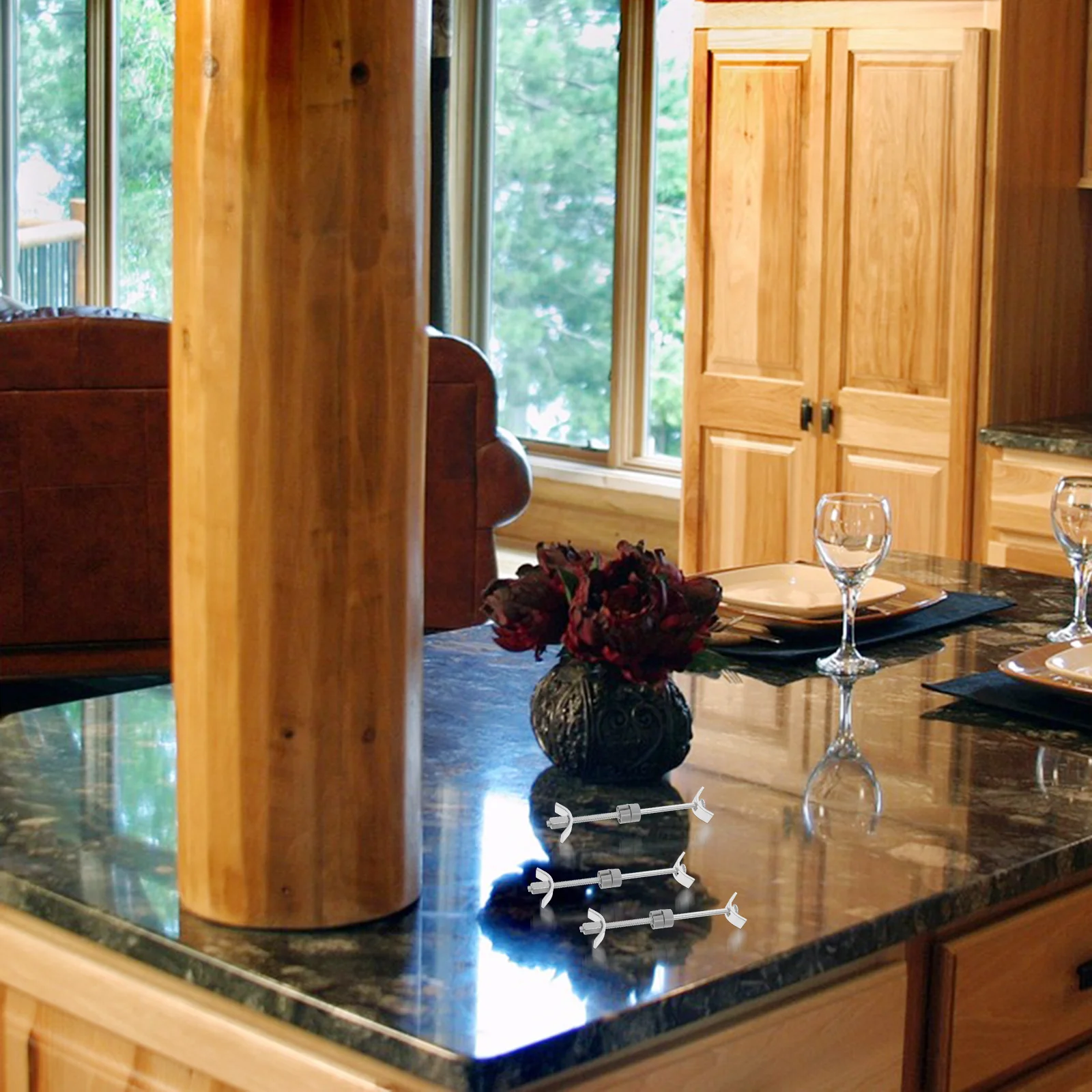 

4Pcs Countertop Joiner Connectors Time Saving Installation Benchtop Drawbolt Furniture Supply Countertop Joiner