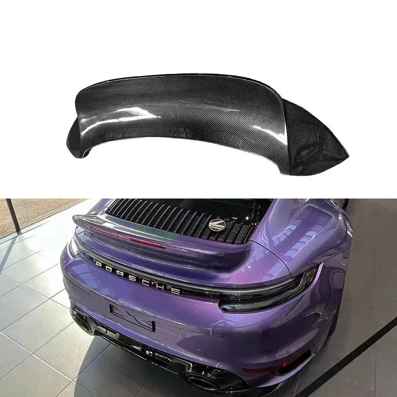 

Carbon fiber modified rear spoiler fixed wind wing car exterior accessories for the Porsche 992 dry carbon rear wing