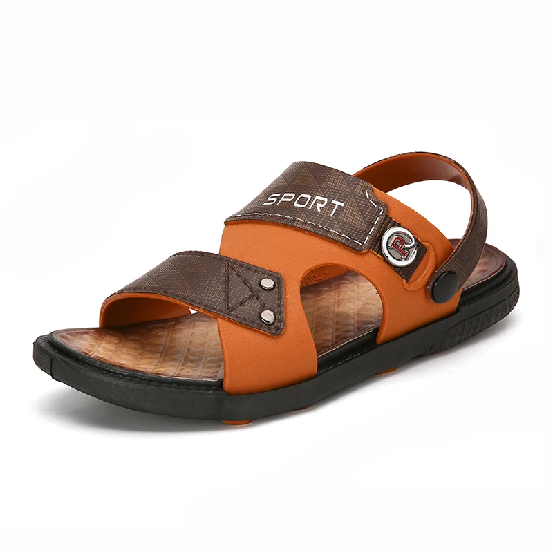 Sandalias de playa romanas para hombre, chanclas clásicas de cuero suave y cómodo para exteriores, para jardín, verano, 2022