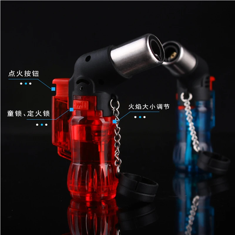 Outdoor Welding Torch Windproof Elbow Gas Lighter Inflatable Lgniter Spray Gun Point Cigar Moxibustion Barbecue