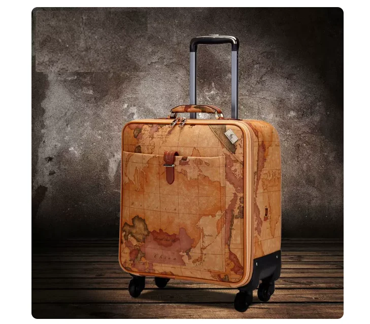 Travel Rolling luggage Suitcase PU Spinner suitcases Travel Luggage bags On Wheels Travel Wheeled Suitcase women trolley bags