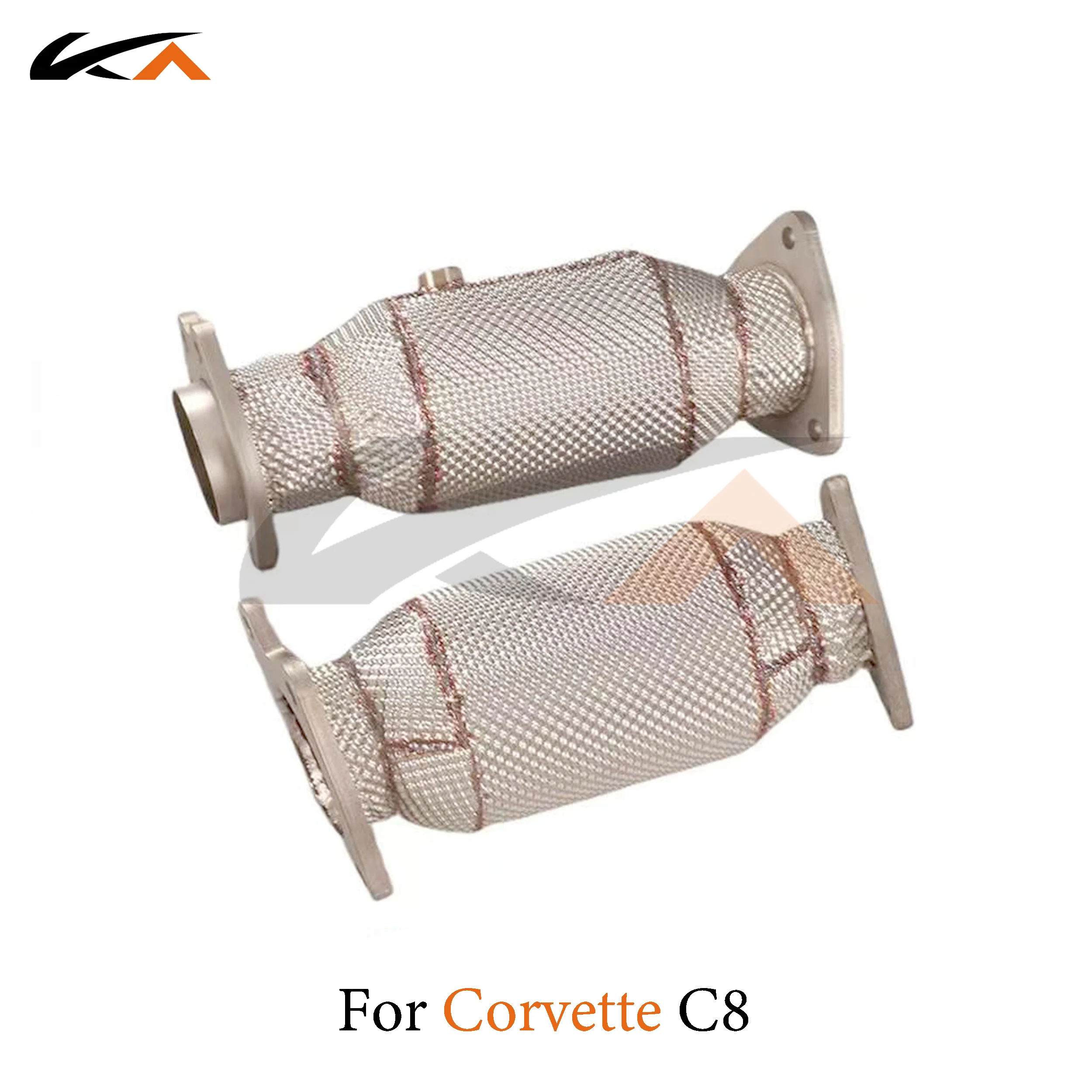 

KA Tuning exhaust system header stainless downpipe for Corvette C8 6.2 axle pipe catalysis heat shield