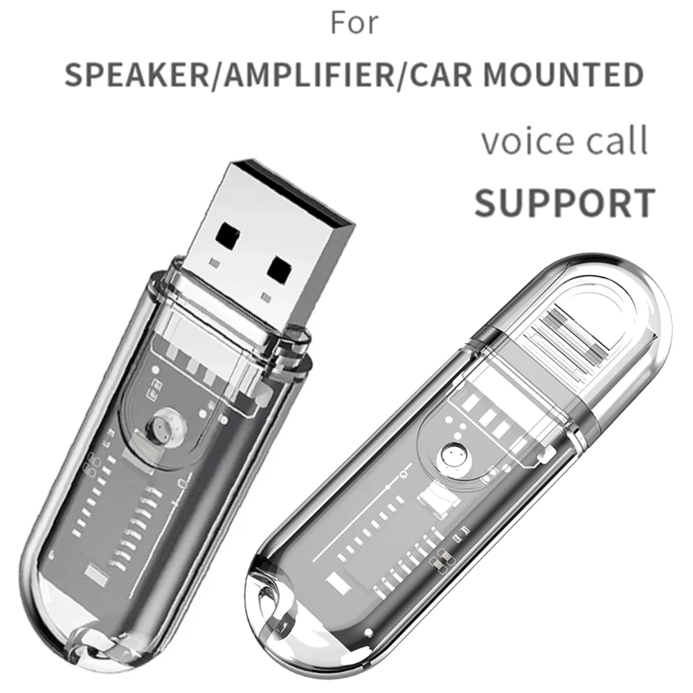 Connecteur récepteur USB pour haut-parleur portable, récepteur de musique, signal de bain léger et silencieux, compatible Bluetooth, ordinateur, PC