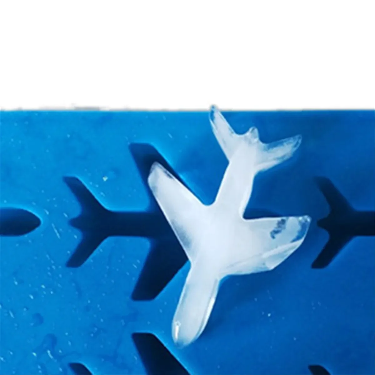 Blue 3d Jet Plane Silicone Fondant Chocolate Mold Ice  Cube Molds for Ice Ball Cream Maker Cake Decorating Tools