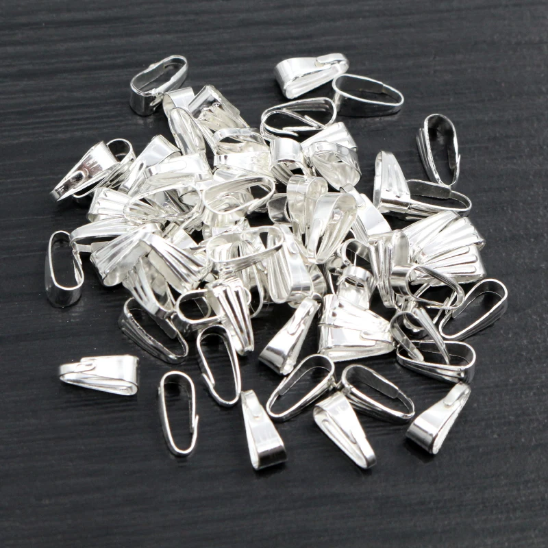 9*4mm 100pcs Bronze/Gold/Silver Plated Multi-colors Pendant Necklace Buckle Clasp Connectors DIY Jewelry Findings Accessories