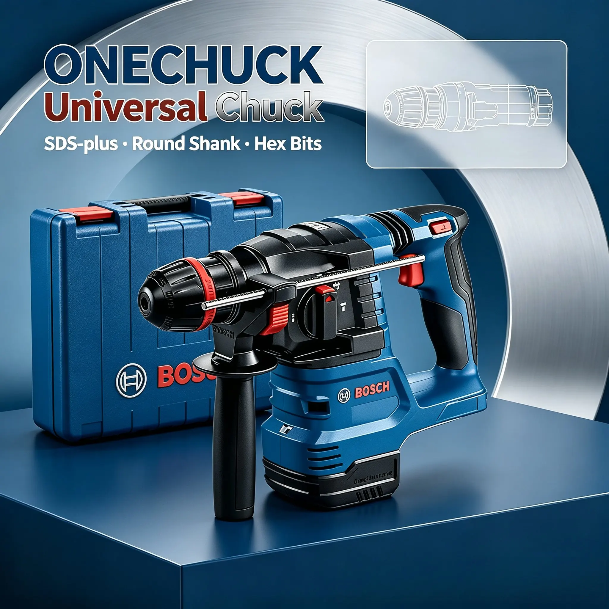 BOSCH GBH 18V-22X Cordless Rotary Hammer Impact Drill Hammer SDS PLUS Professional 18V Brushless Power Tools GBH 18V-22 X