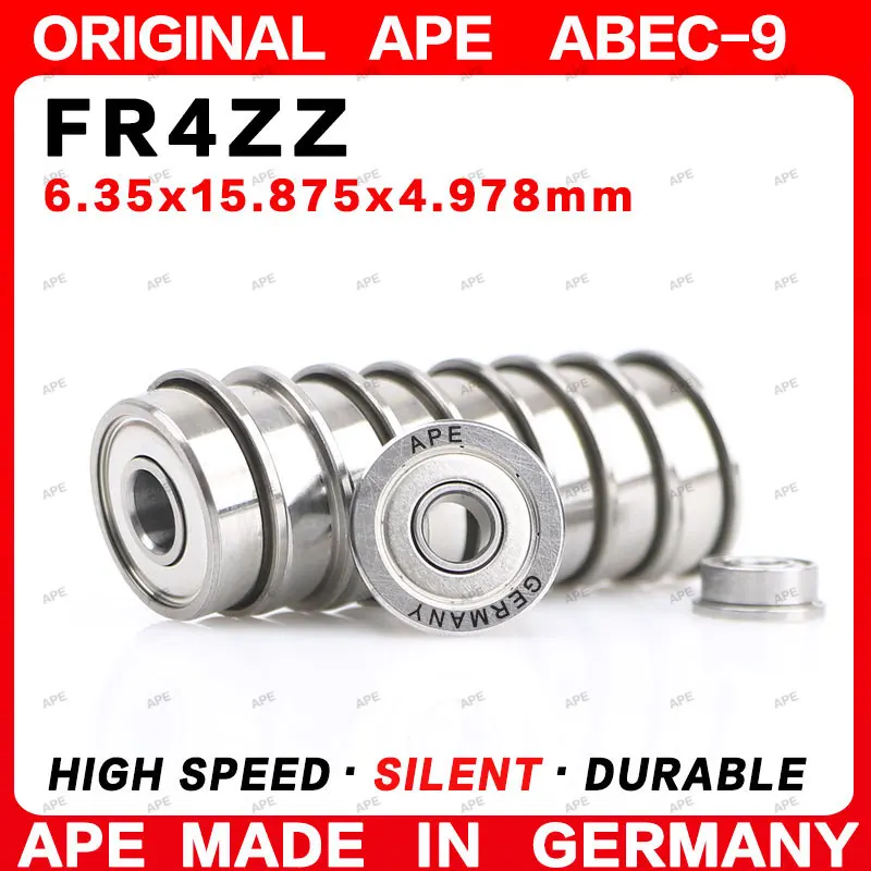5-20Pcs Germany APE ABEC-9 FR4ZZ Bearing 6.35x15.875x4.978mm FR4Z Z-2Z RS Precision High-Speed Flange Bearings