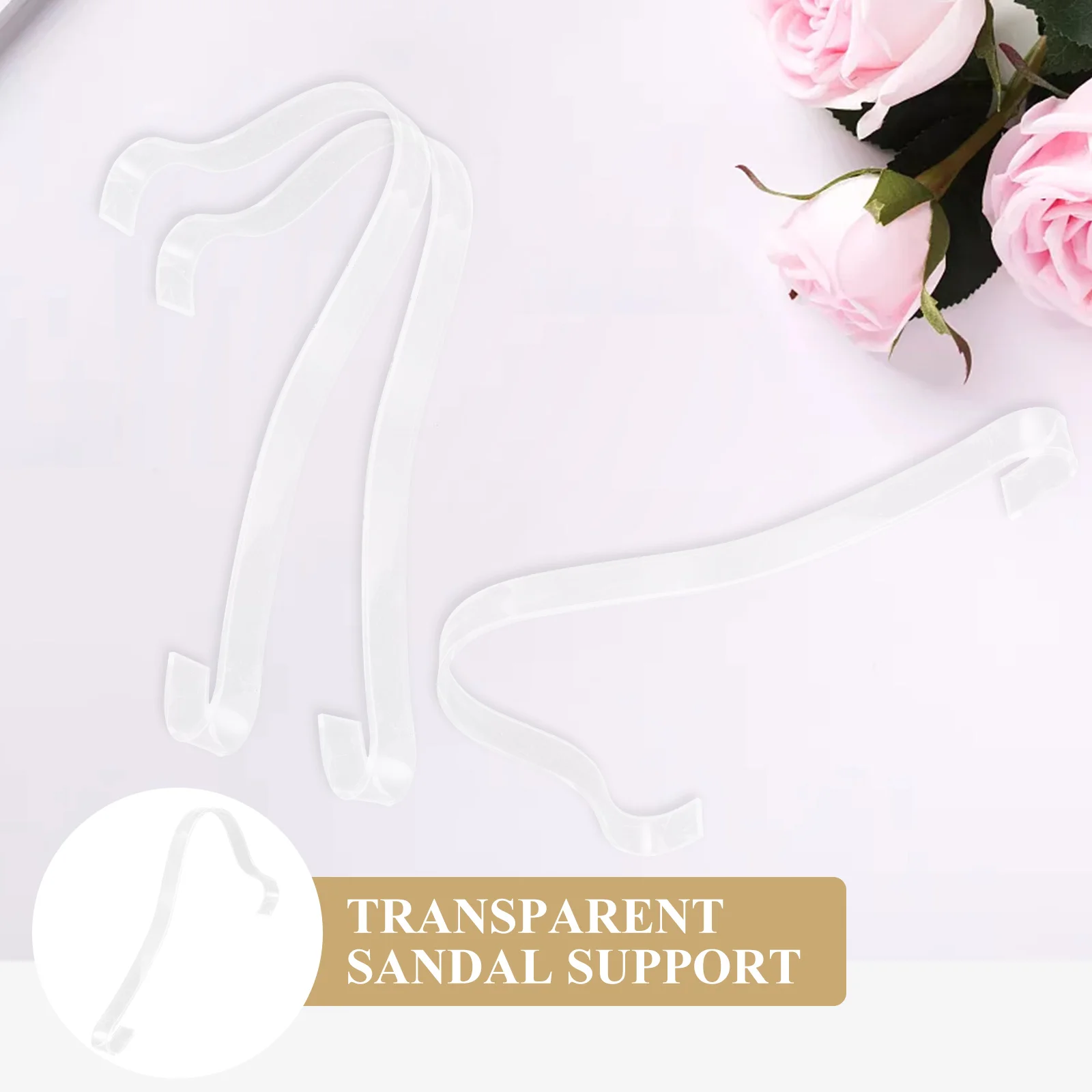 

8PCS Transparent Organic Shoe Sandals Inner Support Display Rack Lightweight Reusable Shoe Store Stand