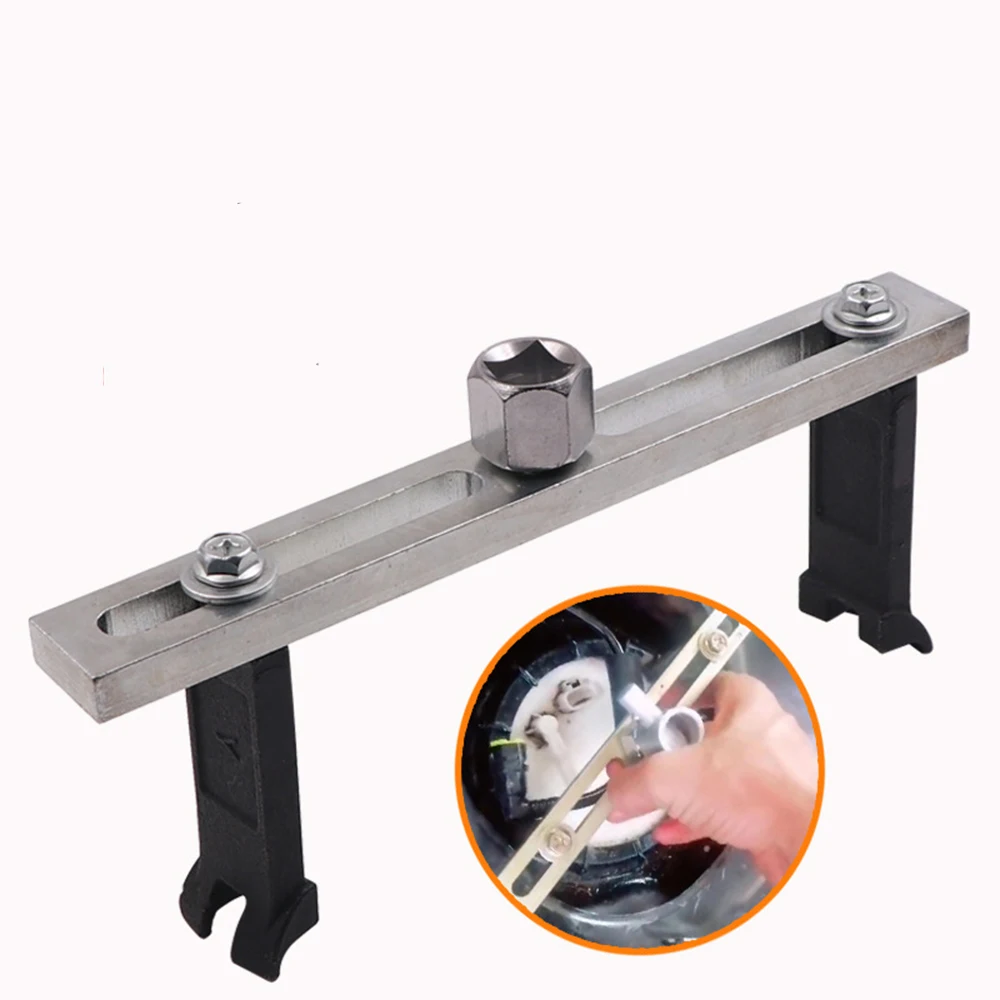 

Gasoline Pump Cover Wrench Tool Stainless Steel Adjustable Cover Repair Kit Tank Fuel Remove Spanner Lock Wrench Lid