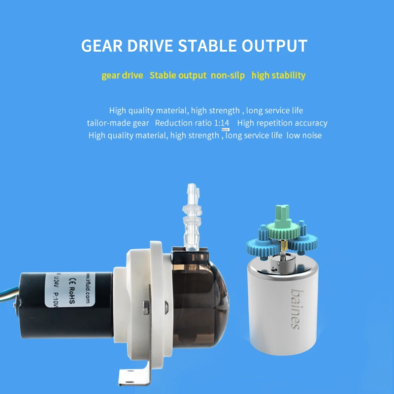 220ml/min Peristaltic Pump 12V 24V Brushless Motor Dosing Pump Liquid Transfer Pump for Lab