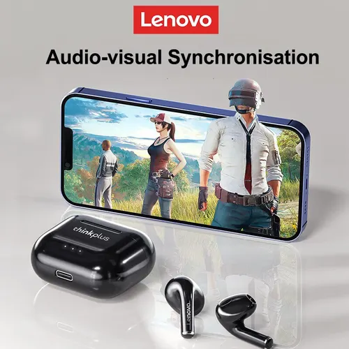 Imagen 2 del producto Lenovo-auriculares inalámbricos LP40 Plus, cascos con Bluetooth, reducción de ruido, 230mAh, HiFi estéreo, deportivos, con micrófono
