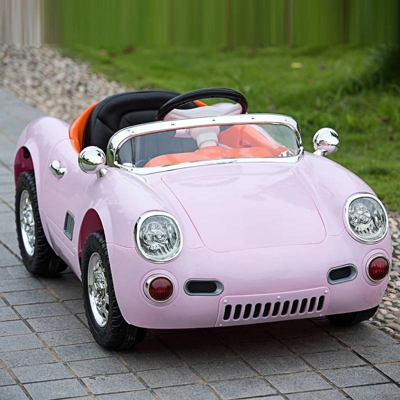 

Infants and children's electric vehicles, four-wheel remote control cars can seat boys and girls, swinging strollers