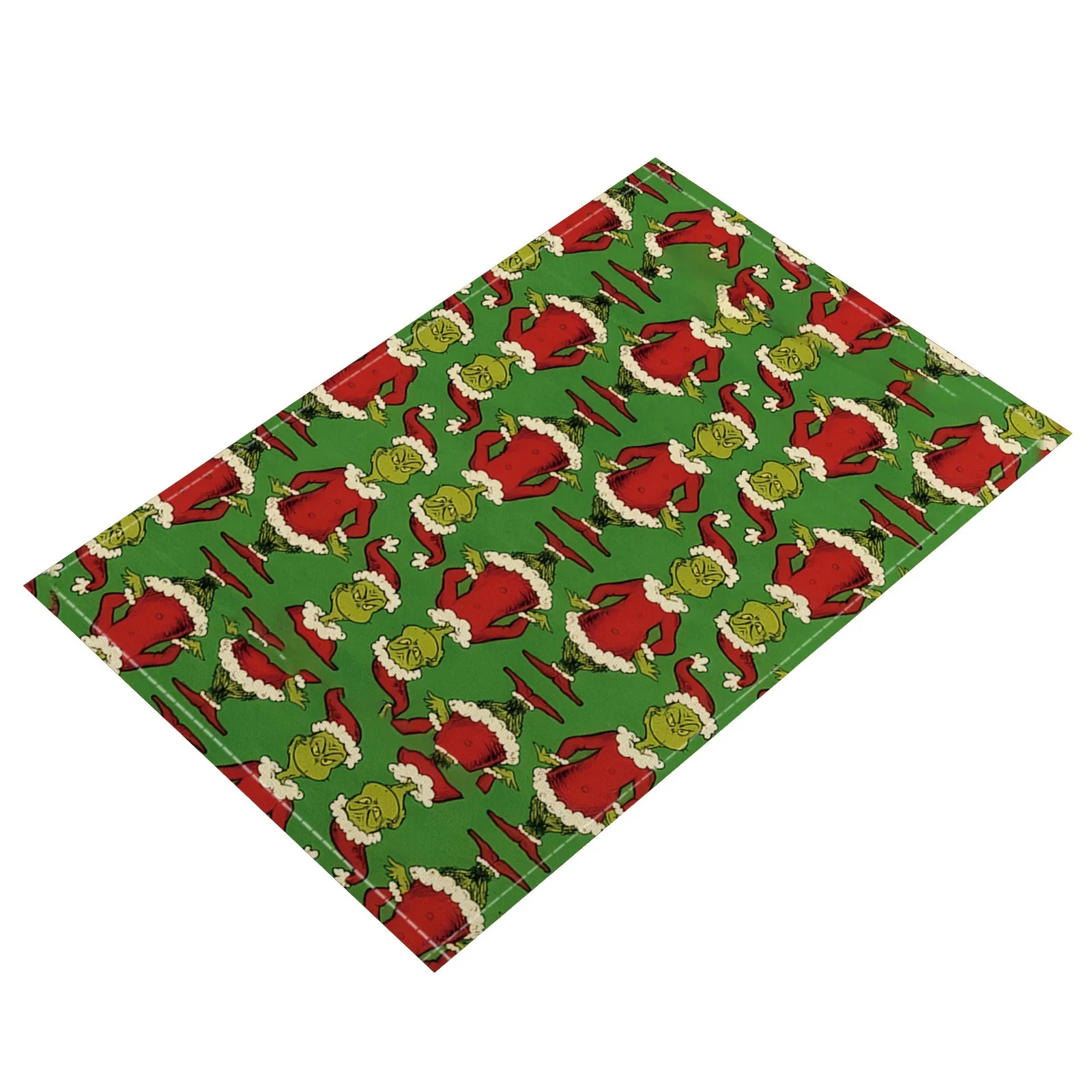 Christmas Grinch Holiday Decoration Christmas Placemat Home Kitchen Insulated Coaster Anti-Scalding Western Placemat