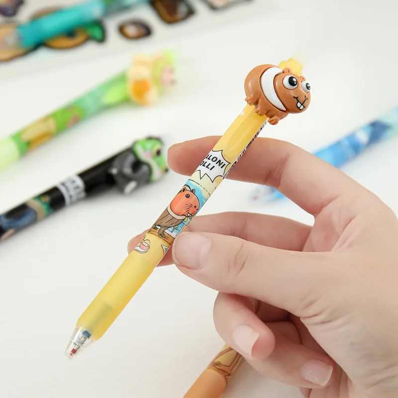 6/36 قطعة الدماغ الإيطالي Ai الحيوانات Tingtungsahur Tralalelotralala قابل للمسح الأزرق الصحافة قلم محايد اللون طالب القرطاسية هدية #3